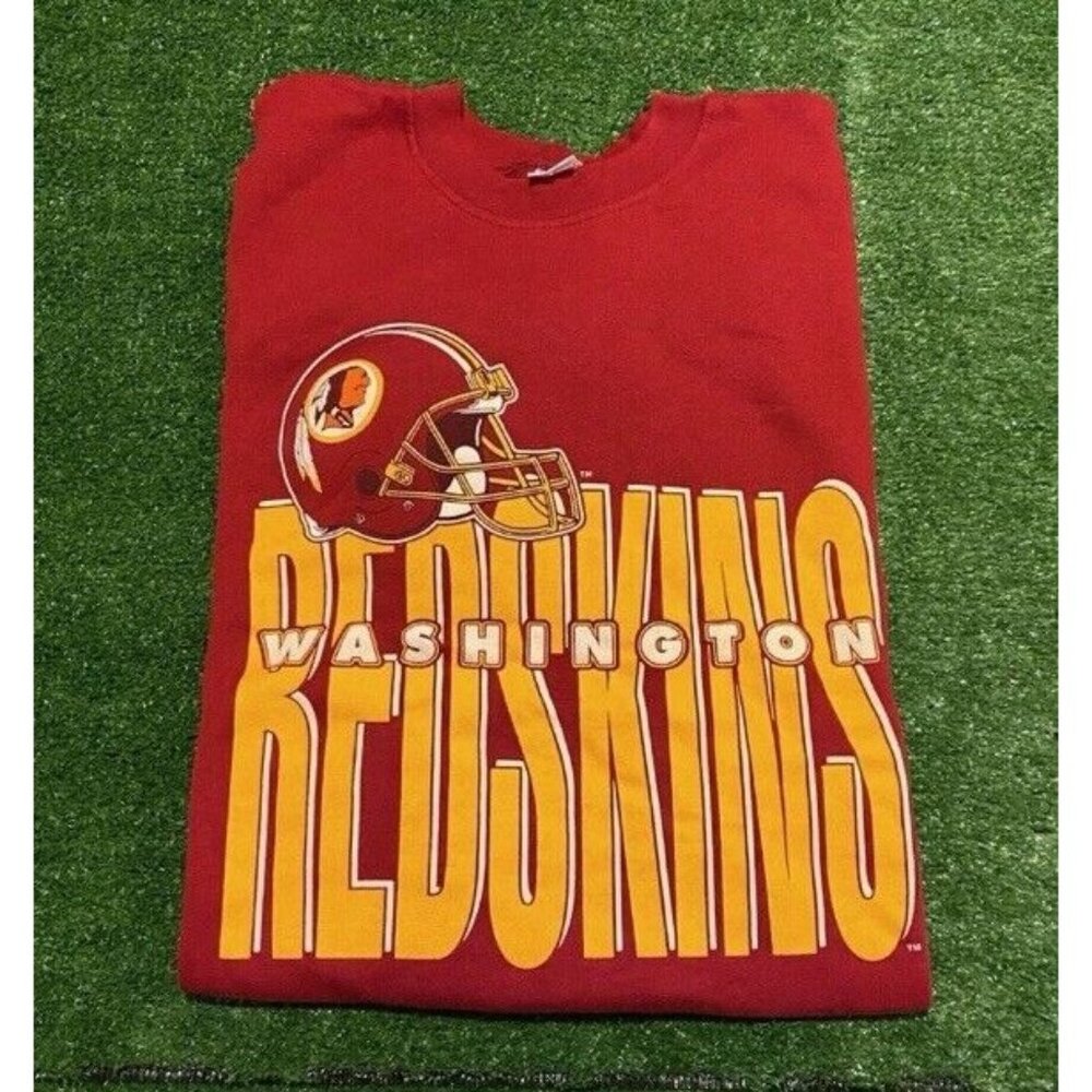 Vintage Washington Redskins shirt mens extra large red yellow crew neck 1990s